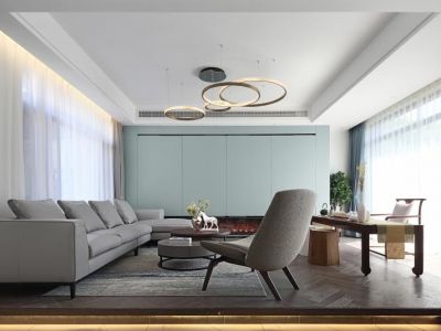 江山帝景三居室117方现代风格装修案例