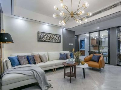 金茂梅溪湖三居室127方现代风格装修案例