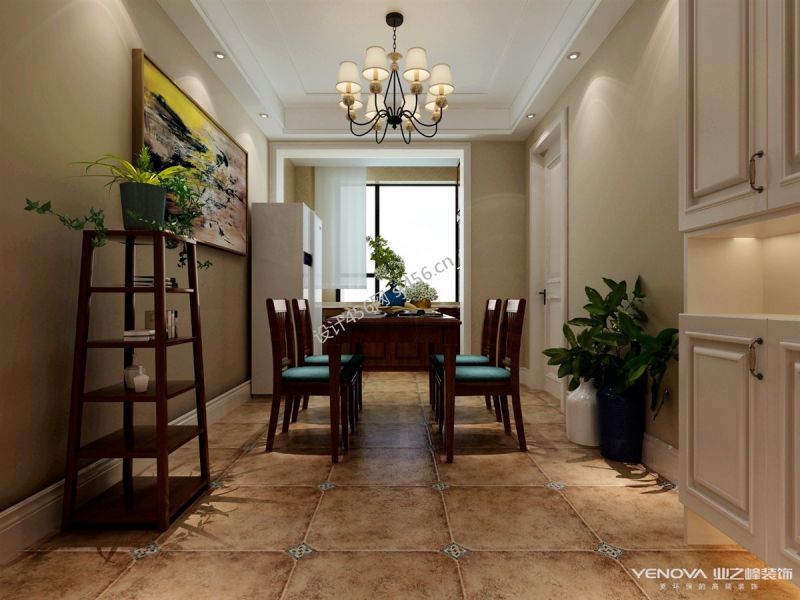 140平三居室现代风格餐厅装修效果图