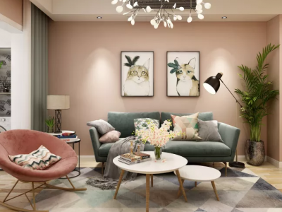 万科·金域国际SOHO北欧风格85平米二居室装修案例