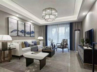 万达华园三居116方现代风格装修案例