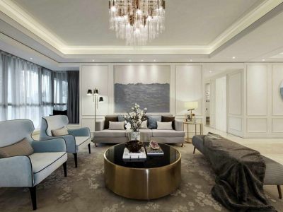 金域蓝城三居117方现代风格装修案例