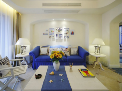 泰海花园三居114方地中海风格装修案例