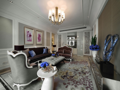 涧桥西畔四居室128方欧式风格装修案例