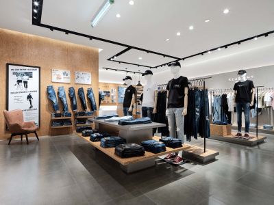 牛仔店铺简约风格165平米装修效果图案例