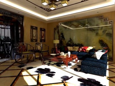 万达海公馆260平别墅欧式风格装修案例