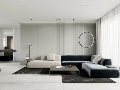 君临天下现代风格178平米三居室装修案例