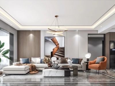 珑悦260平米现代轻奢风格四居室装修案例