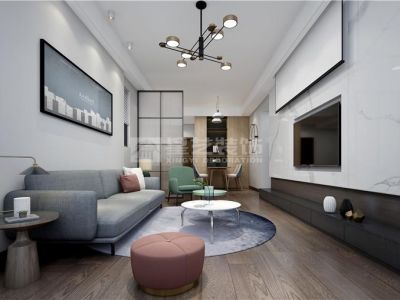 福根美林北欧风格110平米三居室装修案例