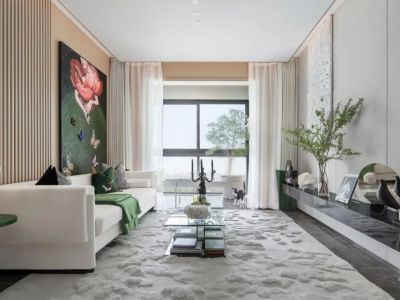 胜利新城106㎡三居室现代轻奢装修案例