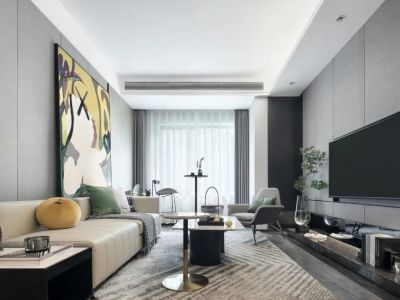 锦绣园117㎡三居室现代简约装修案例