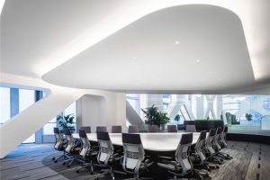 [青岛圆道办公设计]科技公司办公室改造，中式风完美逆袭现代科技风