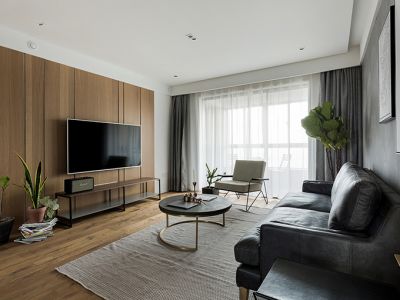 水岸豪庭130平米现代简约风格三居室装修案例