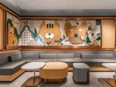 奶茶店现代风格530平米装修案例