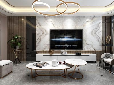 棕榈佳园120平三居室轻奢风格装修案例