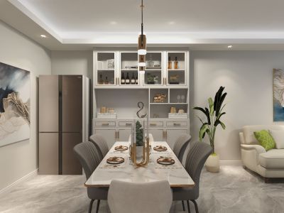 110㎡新龙苑现代简约效果图案例