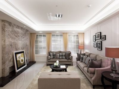 广济府时尚美式142平米四室两厅装修案例