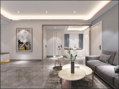 国维中央广场现代风格144平米三室两厅装修案例