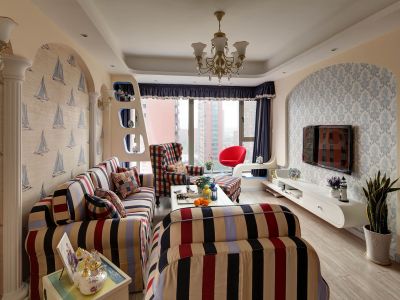 碧桂园华发香洲府地中海风格142平米四室两厅装修案例