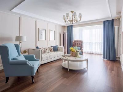 三嘉信苑美式风格126平米三居室装修案例