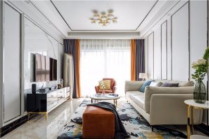 [青岛金苹果装饰]现代风格设计，小清新色彩搭配，尽享精致优雅！