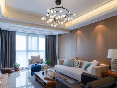 东洪广厦126平三居室现代简约风格装修案例