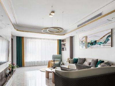 梵华里·云锦&云玺轻奢风格143平米四居室装修效果图案例