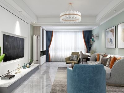 碧桂园时代之光现代简约风格113平装修案例