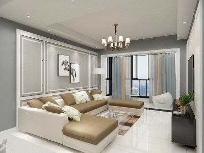 隆生誉峰现代简约风格108平装修案例