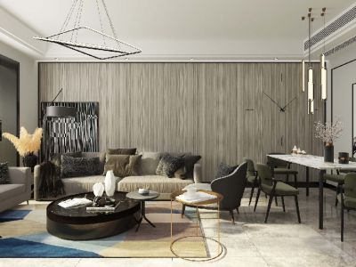 敏捷悦江府现代简约风格108平装修案例