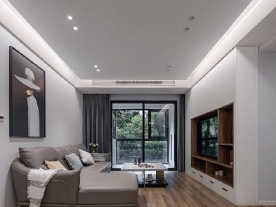 阳光·龙湾生态城现代风格94平米三居室设计效果图案例