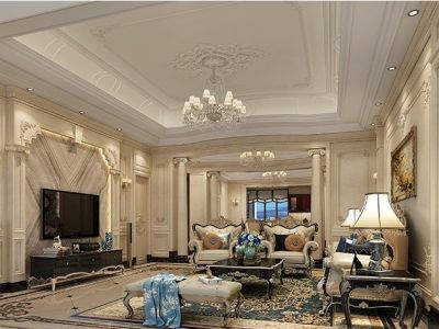 锦绣山河观园206平米欧式大平层装修案例