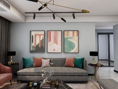 正轩悦堂125平米北欧简约三居室装修案例