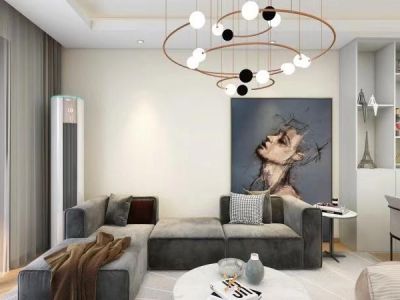 诺德阅香湖99平米现代简约风三居室装修案例