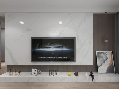 澳海白沙岛126平米现代简约三居室装修案例