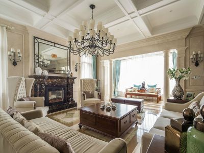 恒基碧桂园238平别墅欧式风格装修案例