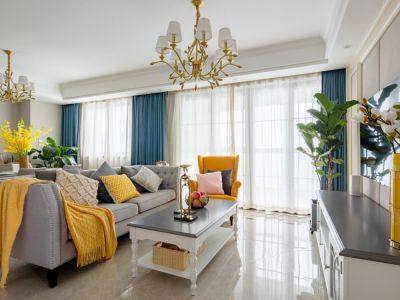 恒盛豪庭三居室119方现代风格装修案例