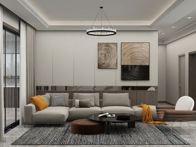 书香雅苑95平三居室现代风格装修案例