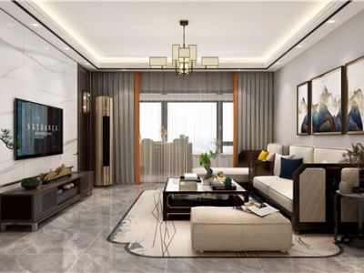 百春园129平三居室中式风格装修案例