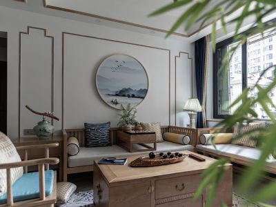 博美装饰皋城王府138平米新中式风格效果图