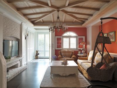 华发四季峰景田园风格140平米四室两厅装修案例