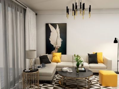 天誉·合府简约风格118平米三居室装修设计图案例