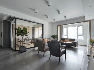 幸福家装饰金色南郡160平米现代简约风格效果图