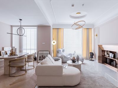 恒盛豪庭四居139方现代风格装修案例