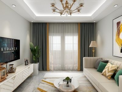 首创光和城100平米现代简约三居室装修案例