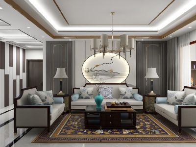 领地东原阅城现代新中式风格100平装修案例