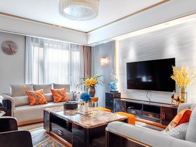 万科城润园四居128方现代风格装修案例