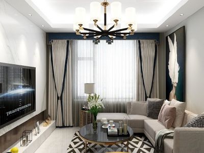 保利香雪95平米现代简约三居室装修案例