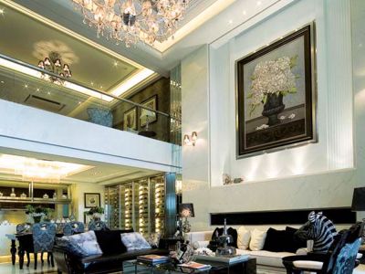 洞林湖新田城后现代风格220平米别墅装修案例