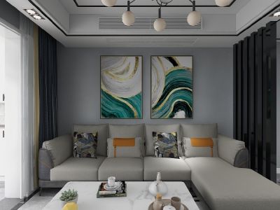 融创西城宸阅99平米现代简约三居室装修案例